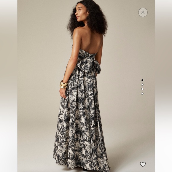 🖤J. Crew Black and White Toile Print Maxi Dress🖤 - Picture 3 of 8